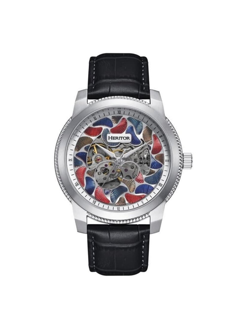 NWT Heritor Emmanuel Automatic Silver Dial Men's Watch
